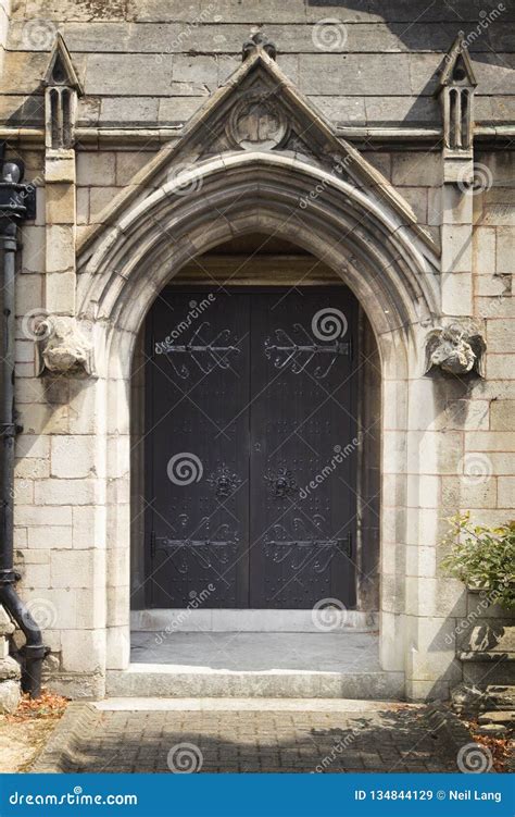Church Arched Stone Doorway Stock Image Image Of Exterior Closed