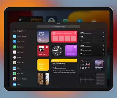 Ipados 15 Widgets And Home Screen Layout Customization Ipadintouch