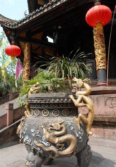 The Green Ram Temple In Chengdu China Stock Foto Image Of Gong