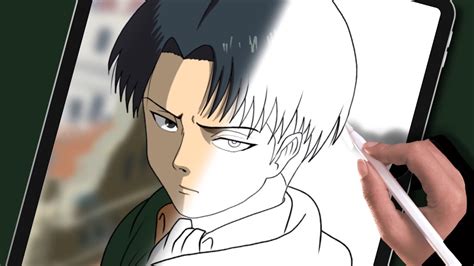 How To Draw Levi From Attack On Titan Levi Ackerman Half Face Step By