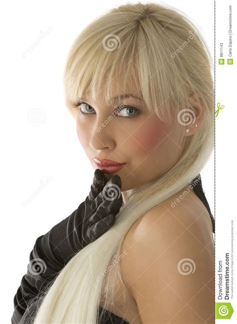 Fille Blonde Avec Des Gants Image Stock Image Du Gracieux Gants 8811143
