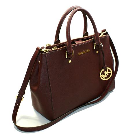 Shop women's michael kors handbags and wallets on sale online. Michael Kors Sutton Medium Satchel Leather Bag/ Shoulder ...