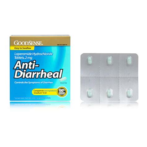 Good Sense Anti Diarrheal Loperamide Hydrochloride Tablets 2 Mg 24