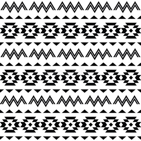 Tribal Pattern Aztec Seamless Background Stock Illustration