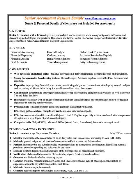 Accounting Resume Examples 2019 - Best Resume Examples