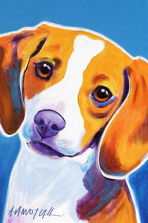 Pin By Alex Bazhan On Peinture Paysage In 2021 Dog Print Art Beagle