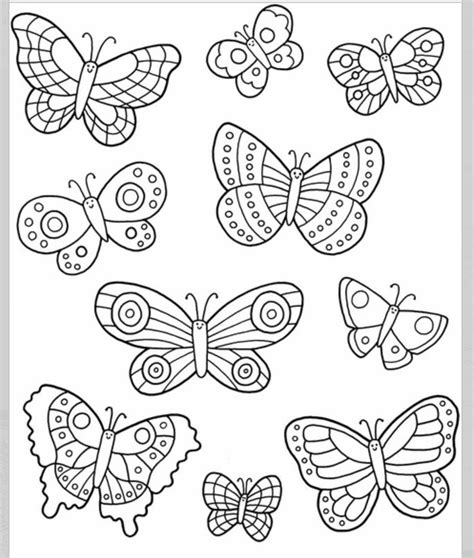 Easy To Draw Butterfly Coloring Page Butterfly Template Printable