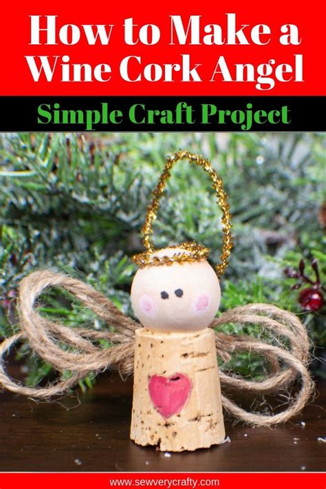 How To Make A Wine Cork Christmas Angel Ornament Wine Cork Crafts
