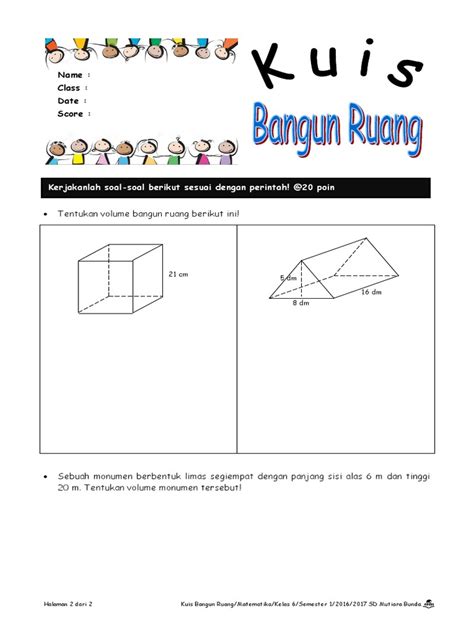 Menghitung volume bangun ruang gabungan cara menghitungnya adalah dengan cara memahami bangun penyusunan apa. Soal Latihan Volume Bangun Ruang Kelas 6 Sd - Guru Ilmu Sosial