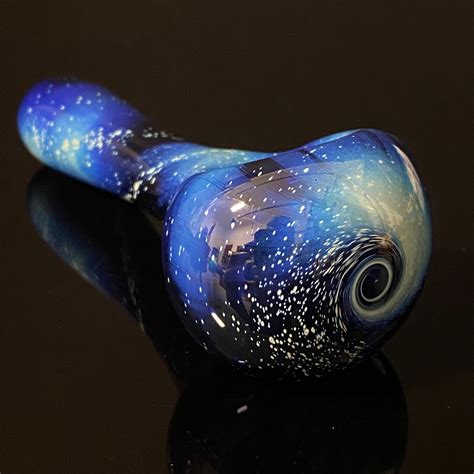 Galaxy Glass Pipe Cobalt Space Pipe Nebula Fumed Glass Pipe Heady H