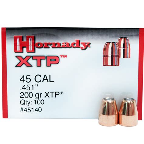 Hornady 45 Cal 451 200 Gr Hp Xtp Bullets 100ct