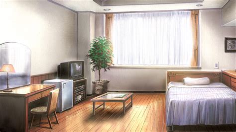 Anime Landscape Anime Hotel Bedroom Background