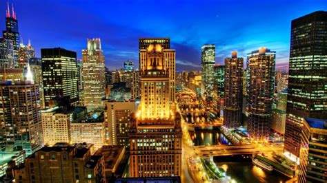 Chicago City Night Wallpaper Hd City 4k Wallpapers Images Photos