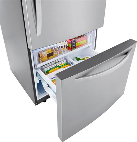 LG 25 5 Cu Ft Bottom Freezer Refrigerator With Ice Maker Stainless