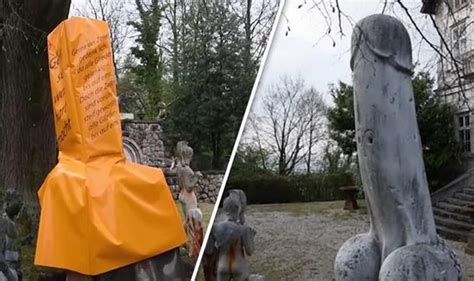 Problem Solved Controversial Giant Penis Statue Covered With Condom World News Uk