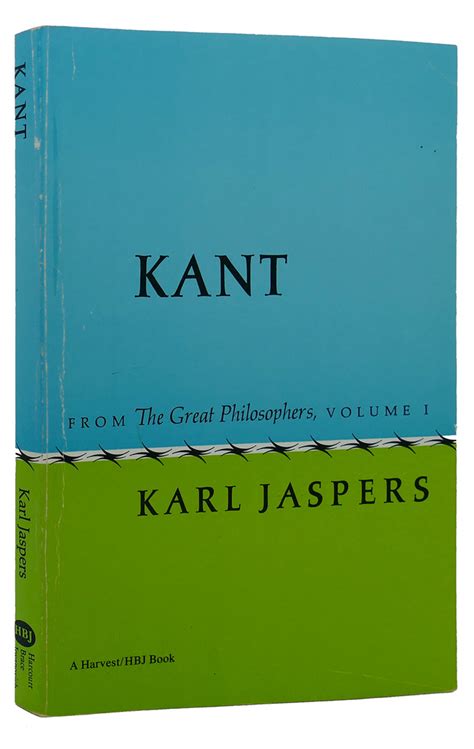 Kant The Great Philosophers Volume 1 By Karl Jaspers Softcover 1962