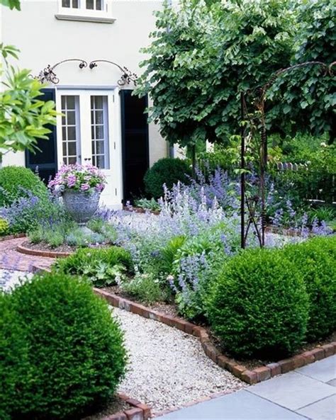 Love This Lavender Catmint And Boxwood Garden Surrounded By Pea
