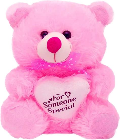 Ads Toys Beautiful Pink Teddy Bear With Heart 50 Cm Beautiful Pink