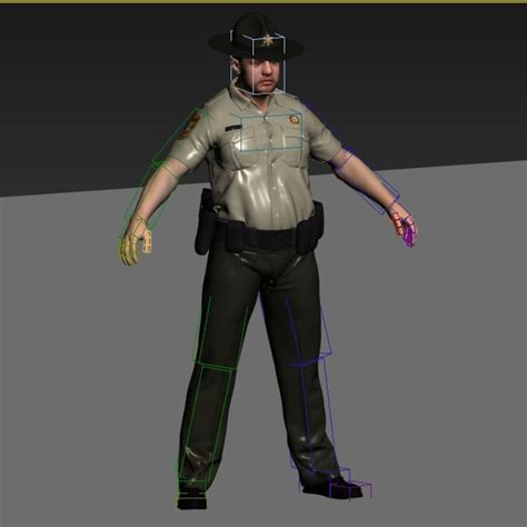 Sheriff County Police 3d Model 32 Fbx Obj 3ds Max Unknown
