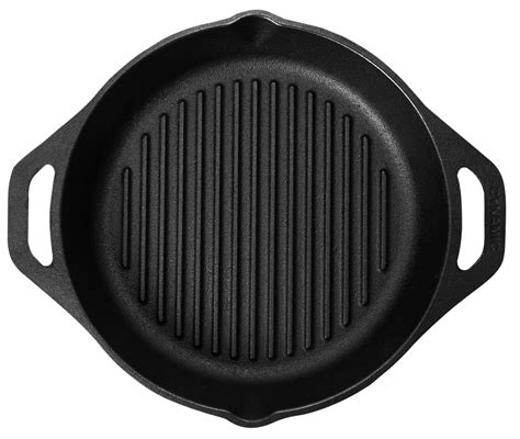 Dynamic Cookwares Black Cast Iron Round Grill Pan For Cooking Size 10 Inch Diameter At Rs