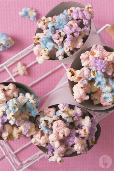 Triple Coloured Popcorn Cones Popcorn Treats Food Desserts