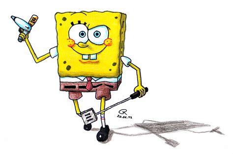 Spongebob With Tartar Sauce Blaster And Spatula By Gianlucarugergr On