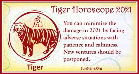 Tiger Horoscope 2021 Luck And Feng Shui Predictions Sunsignsorg