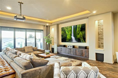 Earth Tones Throughout This Living Room Featuring Grey L Shaped