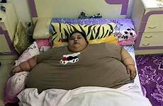woman fattest bed iman pound her egyptian ahmad years 1000 left old alive has fat help egypt weighs weight over