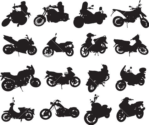 Motorcycle Silhouettes Royalty Free Stock Image Storyblocks