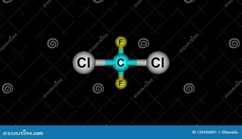 在黑色隔绝的二氨二氟代甲烷分子结构 库存例证 插画 包括有 氟利昂 例证 分子 结构 科学 查出 129436001