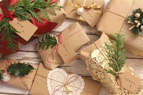Christmas T Wrapping Ideas With Brown Paper Sleek Chic
