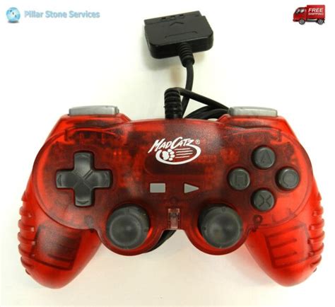 Mad Catz 8216 Playstation Ps2 Wired Remote Control Red Rare Excellent