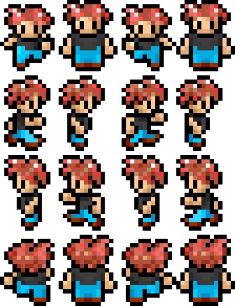 Retro Character Sprite Sheet By Isaiah Another Sprite Sheet That I Vrogue
