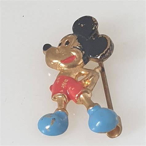 vintage mickey mouse pin brooch rare vintage mickey mouse etsy