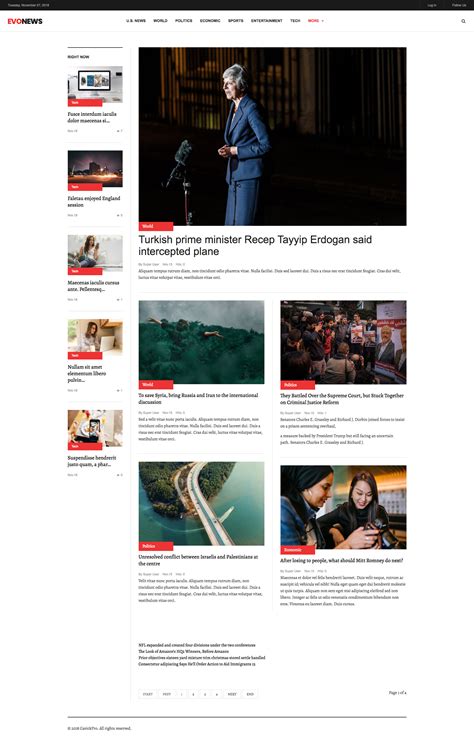 News And Magazines Joomla Template Gk Evo News Preview