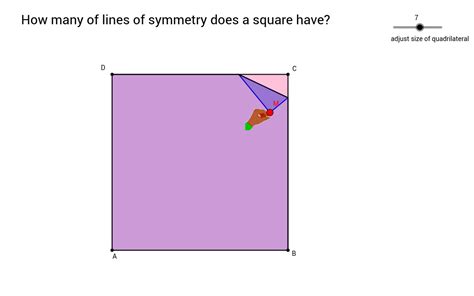 Lines Of Symmetry For A Square Geogebra
