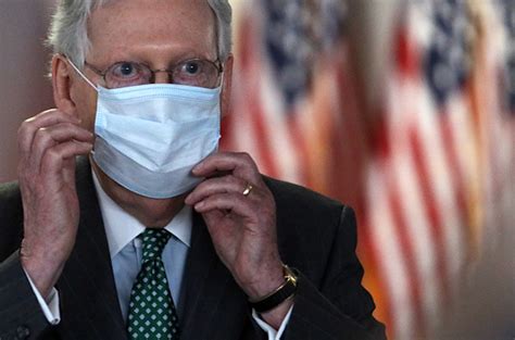 Why is that on the front of his head? Mitch McConnell On Wearing Masks: 'We Must Have No Stigma ...