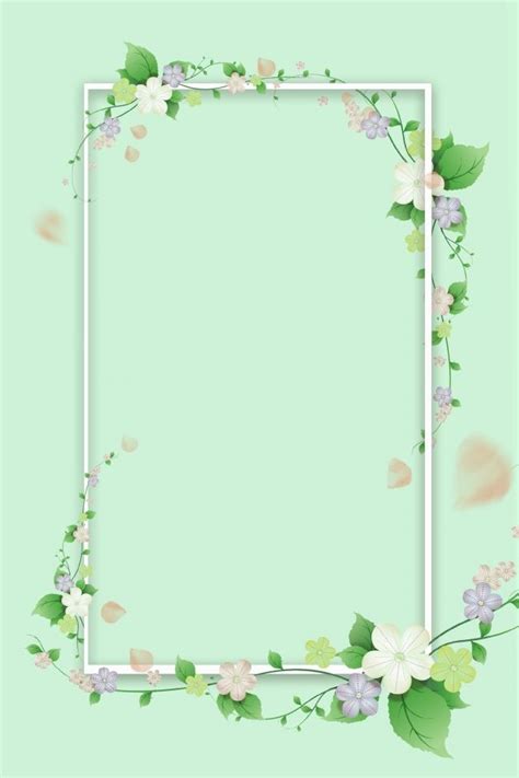 Fresh Green Flower Simple Mint Green Wallpaper Flower Background