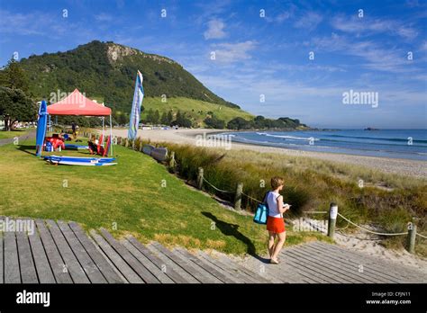 Main Beach In Mount Maunganui Tauranga City North Island New Zealand Pacific Stock Photo Alamy
