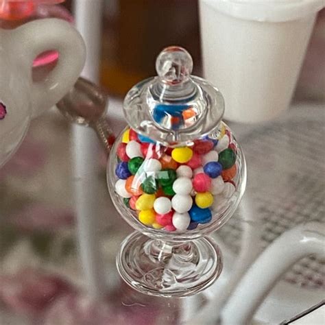 Miniature Candy Jar Mini Filled Jar Dollhouse Miniature Etsy