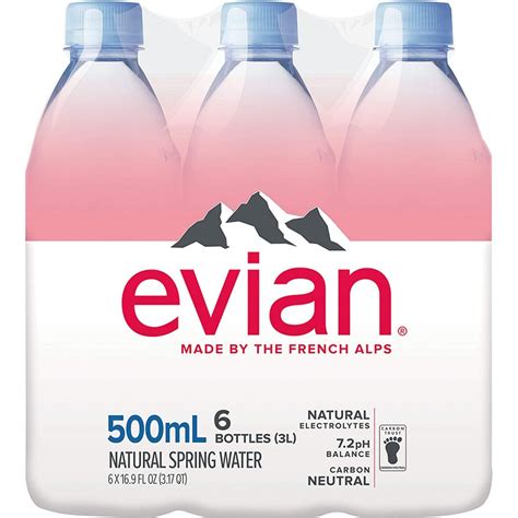 Evian Natural Spring Water 5 L Bottles 6 Pack Garden Grocer