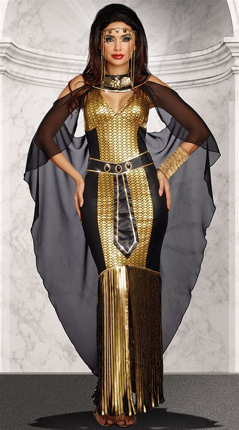 Women Deluxe Cleopatra Costume Historical Egyptian Queen Greek Goddess
