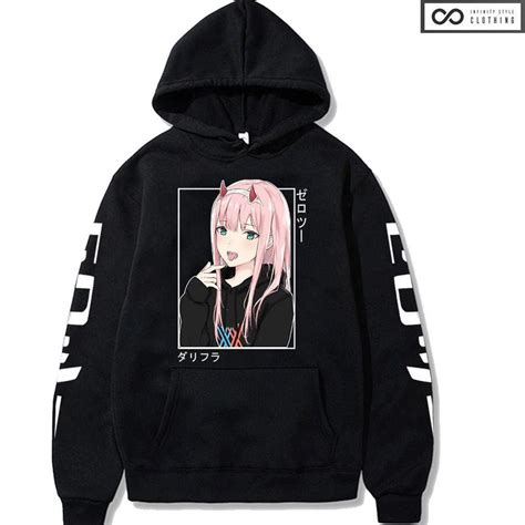 Zero Two Hoodie Darling In The Franxx Hoodie Anime Pullover Etsy