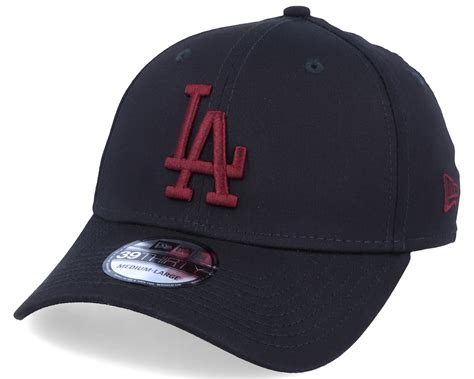 Los Angeles Dodgers Essential 39thirty Blackcrimson Red Flexfit New