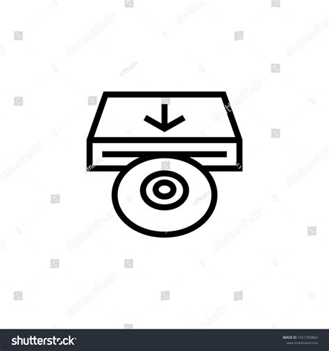Compact Disc Vector Icon Lineout Linear Stock Vector Royalty Free