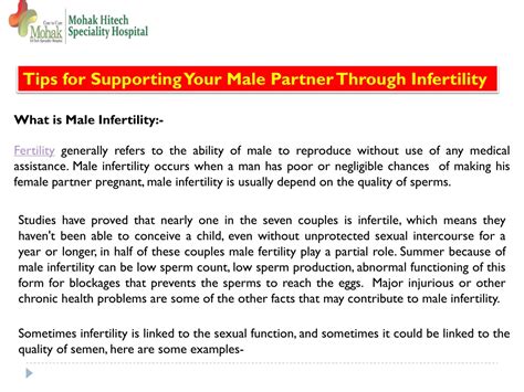 Ppt Tips For Supporting Your Male Partner Through Infertility Powerpoint Presentation Id