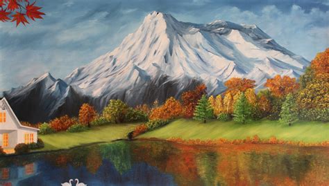 Buy Peace In Mountain Painting At Lowest Piece By Goutami Mishra