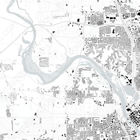 Cedar Rapids Vector Map Figure Ground Aipdf Boundless Maps Map