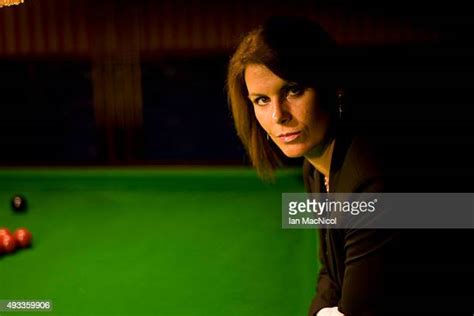 Michaela Tabb Snooker Referee Photo Shoot Stock Fotos Und Bilder